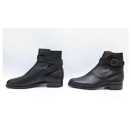 JM Weston-JM WESTON SHOES 722 7D 41 JODHPUR ANKLE BOOTS IN BLACK LEATHER BOOTS-Black