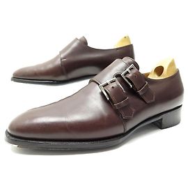 SCARPE JOHN LOBB NASEBY 6.5E 40.5 SCARPE DERBY BI BUCLE MARRONE Marrone