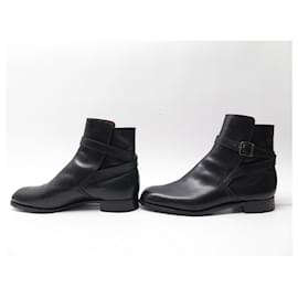 JM Weston-JM WESTON JODHPUR SHOES 722 11E 45 LARGE LEATHER BOOTS BOOTS SHOES-Black