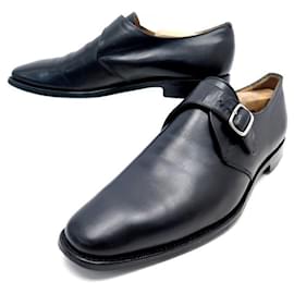 Church's-CHURCH'S SHOES MOCCASINS WITH GODDARD BUCKLE 8F 42 BLACK LEATHER SHOES-Black