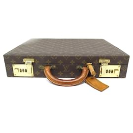 Louis Vuitton-VINTAGE BRIEFCASE LOUIS VUITTON ATTACHE CASE PRESIDENT GM CANVAS MONOGRAM TRUNK-Brown