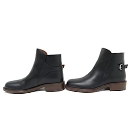 Céline-NEUE CELINE KNÖCHELSCHUHE 313513CIBC JODHPUR 38 SCHWARZE LEDERSTIEFEL SCHUHE-Schwarz