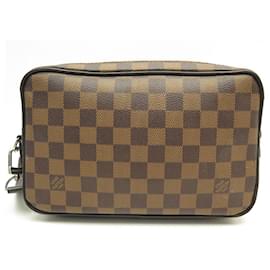 Louis Vuitton-BOLSA LOUIS VUITTON KASAI EM DAMIER EBONY LONA BOLSA-Marrom