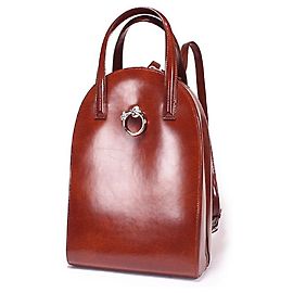 Mochila Cartier Marrom Hardware prateado