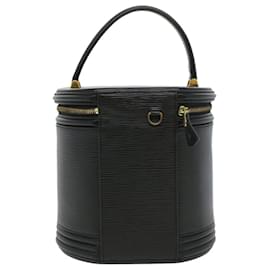 Louis Vuitton-LOUIS VUITTON Epi Cannes Hand Bag Black Noir M48032 LV Auth bs3131-Black