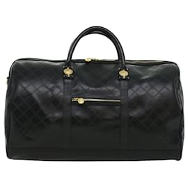 Versace-Bolsa Esmalte VERSACE Boston 2Way Black Auth ac1258-Preto