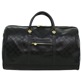 Versace-VERSACE Boston Bag Enamel 2way Black Auth ac1258-Black