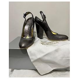 Vivienne Westwood-Vivienne Westwood Satyr heels-Metallic,Bronze