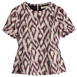 Ba&Sh Aldo-Bluse im Schößchen-Stil aus cremefarbener Viskose Weiß Roh