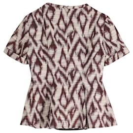 Ba&Sh-Ba&Sh Aldo-Bluse im Schößchen-Stil aus cremefarbener Viskose-Weiß,Roh
