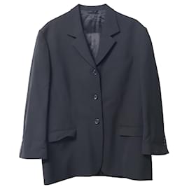 Acne-Acne Studios Single Breasted Suit Blazer in Black Polyester-Black