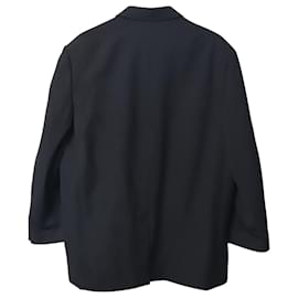Acne-Acne Studios Single Breasted Suit Blazer in Black Polyester-Black
