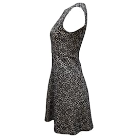 Tory Burch-Tory Burch Ärmelloses Kleid mit geometrischer Stickerei aus schwarzer und weißer Baumwolle-Andere