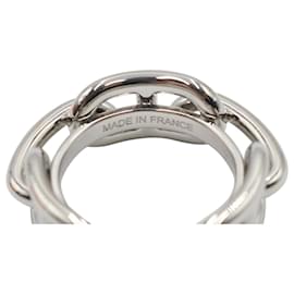 Hermès-Hermes Regate Schal 90 Ring aus silberfarbenem, palladiertem Messing-Silber