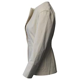 Isabel Marant-Americana Isabel Marant con solapa forrada en algodón color crudo-Blanco