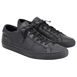 Autre Marque-Common Projects Achilles Full Grain Sneakers in Black Leather-Black
