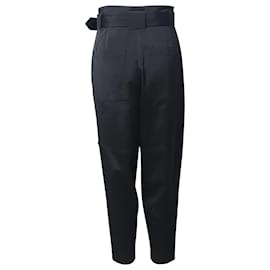 A.L.C-Pantalones con cinturón ALC de acetato negro-Negro