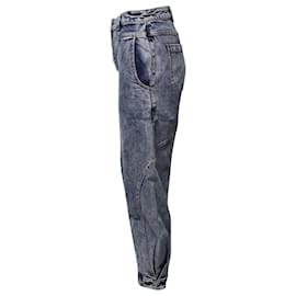 Ulla Johnson-Ulla Johnson Brodie High Rise Tapered Jeans in Blue Cotton-Blue