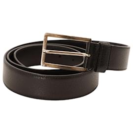 Cinto com fivela Prada em couro preto Preto