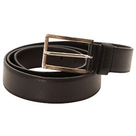 Prada Schnallengürtel aus schwarzem Leder Schwarz