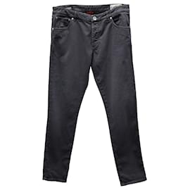 Brunello Cucinelli-Brunello Cucinelli Skinny Fit Jeans in Grey Cotton-Grey