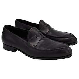 Prada-Prada Smooth Loafers in Black Leather-Black