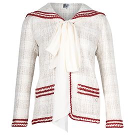Chanel Paris-Hamburg 2018 Sailor Jacket in Cream Tweed White Cream