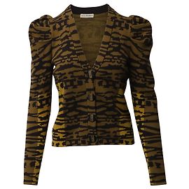 Ulla Johnson Rhea Cardigan Imprimé Léopard en Laine Multicolore Autre Imprimé python