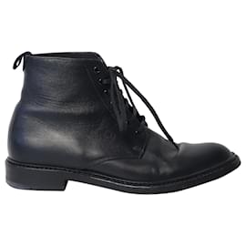 Saint Laurent-Saint Laurent Army Lace-Up Boots in Black Leather-Black