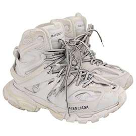 Balenciaga-Balenciaga Track Hike Sneaker aus weißem Polyurethan-Weiß