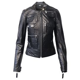 Dolce & Gabbana Biker Jacket in Black Leather Black