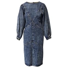Isabel Marant-Isabel Marant Udrea Denim Midi Dress in Blue Cotton-Blue