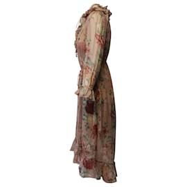 Zimmermann-Zimmermann Corsair Ruffle Midi Dress in Floral Cotton-Other