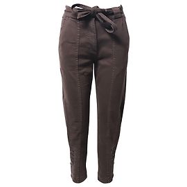 Jeans affusolati Ulla Johnson Carmen a vita alta in cotone marrone Marrone