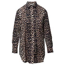 Blusa Ganni con estampado de leopardo en seda multicolor Otro Impresión de pitón