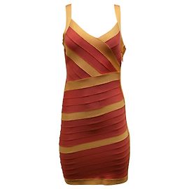 Robe bandage Herve Leger en rayonne orange Orange