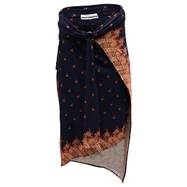 Saia envelope estampada Paco Rabanne em viscose multicolorida Outro