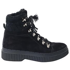 Stivali Après-Ski Tod's Foderati In Shearling In Camoscio Nero Nero