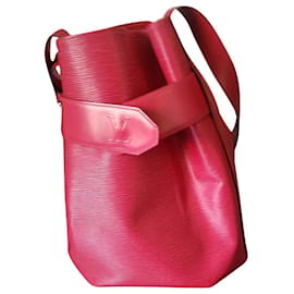 Louis Vuitton-Bolsa bucket crossbody com bolso removível-Vermelho