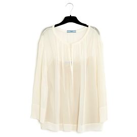 Prada IVORY LIGHT SILK FR38/40 Écru