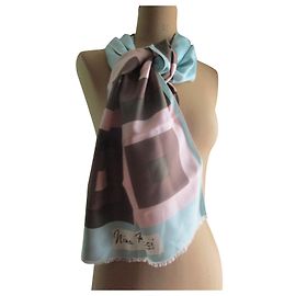 Lenço Nina Ricci em sarja de seda multicolorido Multicor