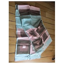 Nina Ricci-lenço sarja de seda.-Multicor