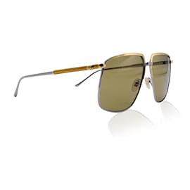 Gucci-Silver Gold Metal GG0365S 003 aviator sunglasses 63/13 140MM-Silvery