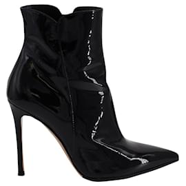 Gianvito Rossi-Gianvito Rossi Ankle Boots in Black Patent Leather -Black