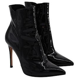 Gianvito Rossi-Gianvito Rossi Ankle Boots in Black Patent Leather -Black
