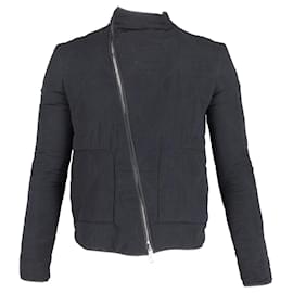 Balenciaga-Balenciaga Quilted Zip Jacket in Black Polyester-Black