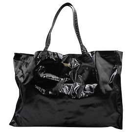 Bolso tote de hule Acne Studios en algodón negro Negro
