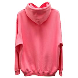 Balenciaga-Balenciaga Sponsor Print Hoodie in Pink Cotton-Pink