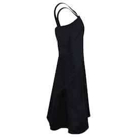 Fendi-Fendi Robe mi-longue sans manches en coton noir-Noir