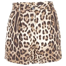 Dolce & Gabbana Dolce and Gabbana Leopard Print Shorts in Multicolor Viscose Multiple colors